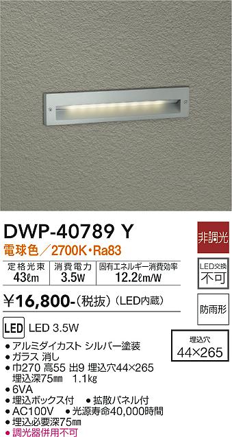 大光　アウトドアライト　DWP-40789Y