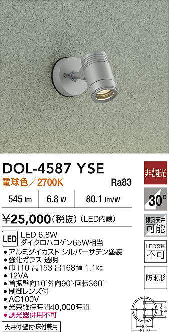 大光　アウトドアスポット　DOL-4587YSE