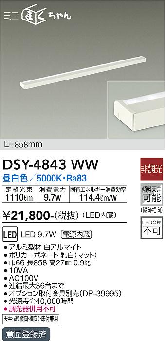 大光　間接照明器具　DSY-4843WW