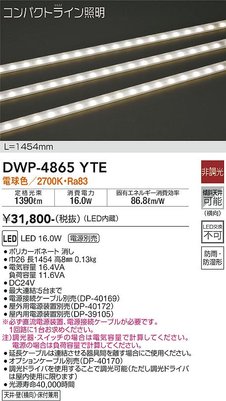 大光　アウトドアライト　DWP-4865YTE