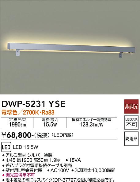 大光　アウトドアライト　DWP-5231YSE