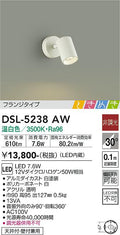 大光　スポットライト　DSL-5238AW