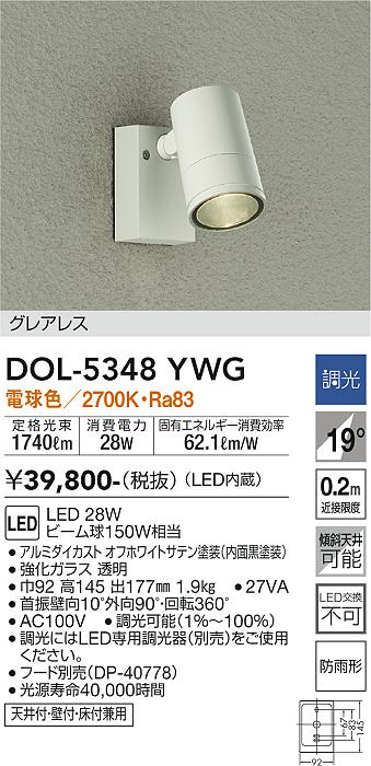 大光　アウトドアスポット　DOL-5348YWG