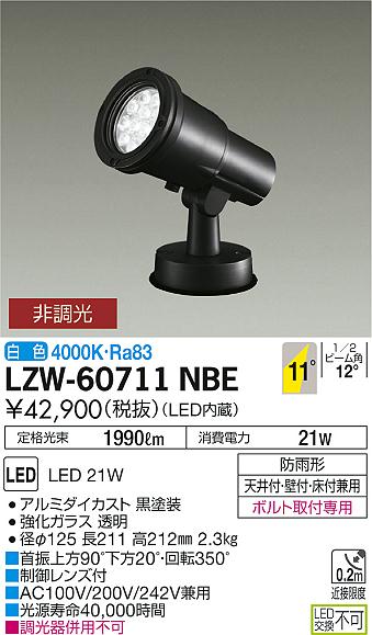 大光　アウトドアライト　LZW-60711NBE