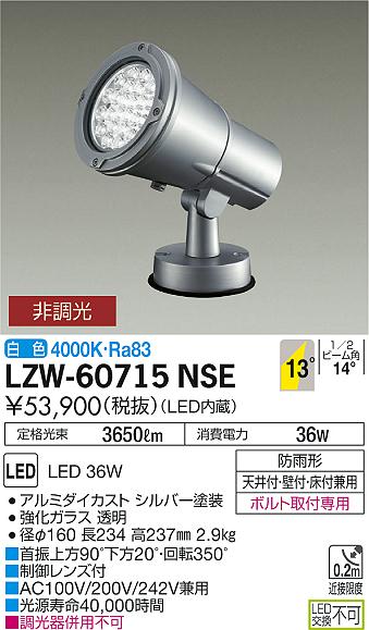 大光　アウトドアライト　LZW-60715NSE