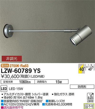 大光　アウトドアライト　LZW-60789YS