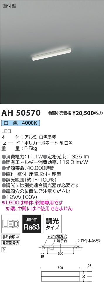 コイズミ照明　ベースライト　AH50570