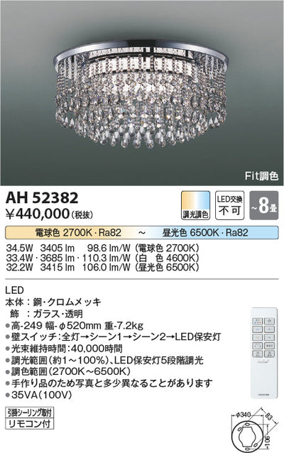 コイズミ照明　シーリングライト　AH52382