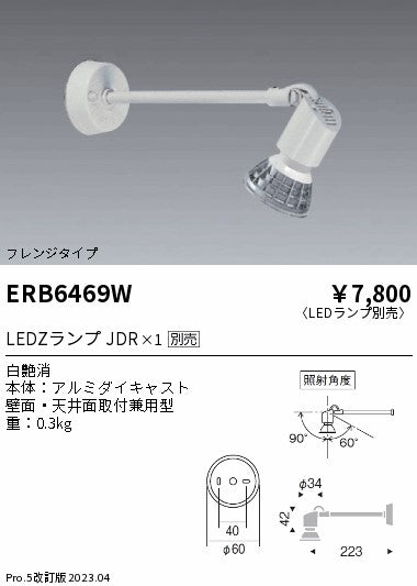 遠藤照明　スポットライト フレンジタイプ　ERB6469W