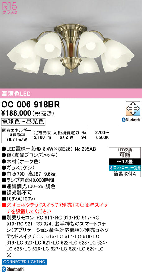 オーデリック　シャンデリア　OC006918BR