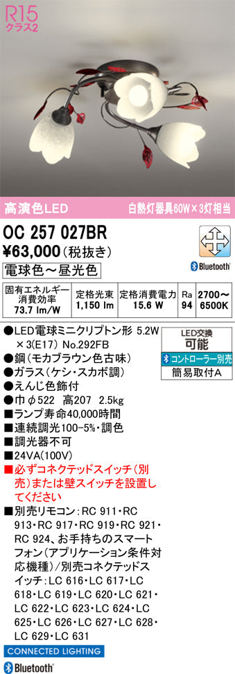 オーデリック　シャンデリア　OC257027BR
