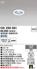 オーデリック　ダウンライト　OD250001