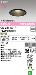 オーデリック　ダウンライト　OD261891R