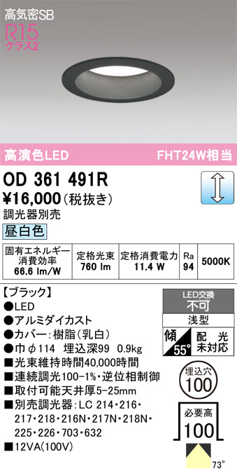 オーデリック　ダウンライト　OD361491R