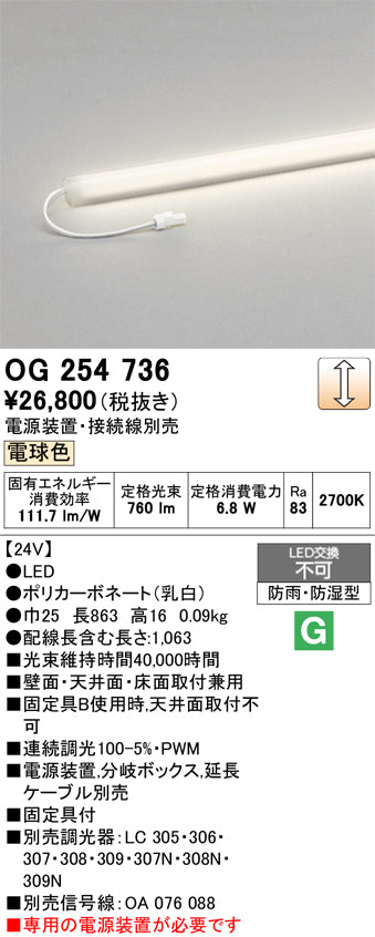 オーデリック　屋外用間接照明　OG254736