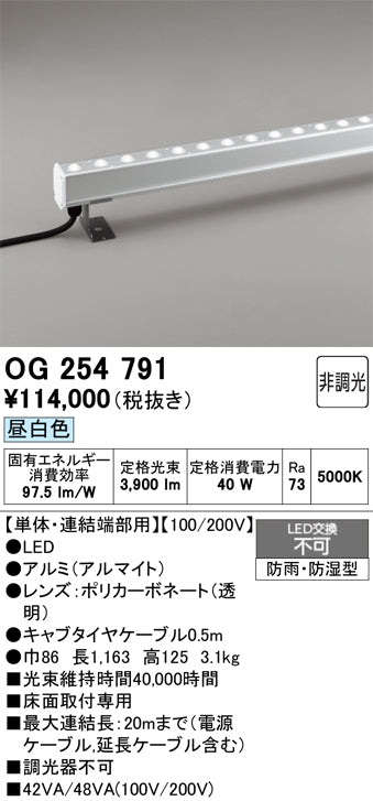 オーデリック　屋外用間接照明　OG254791