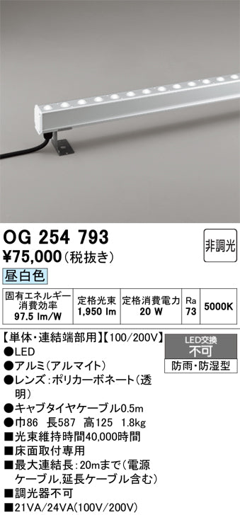 オーデリック　屋外用間接照明　OG254793