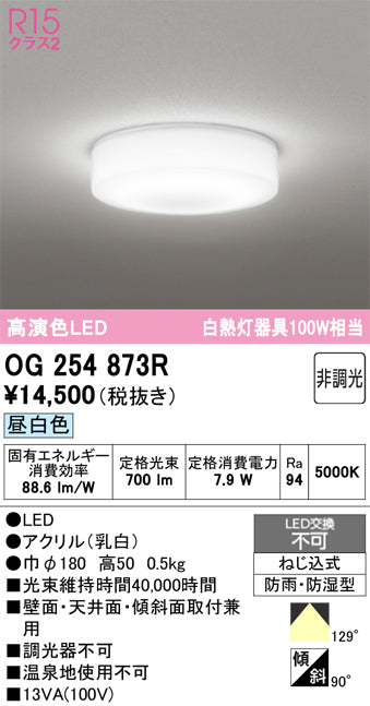 オーデリック　エクステリアダウンライト　OG254873R