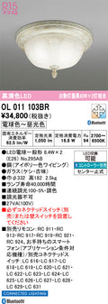 オーデリック　シーリングライト　OL011103BR