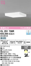 オーデリック　シーリングライト　OL251738R