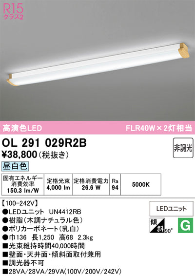 オーデリック　ブラケットライト　OL291029R2B