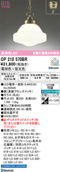 オーデリック　ペンダントライト　OP210570BR