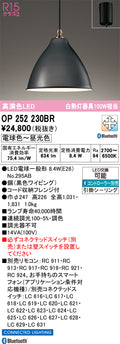 オーデリック　ペンダントライト　OP252230BR
