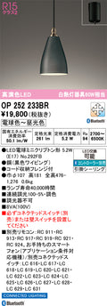 オーデリック　ペンダントライト　OP252233BR