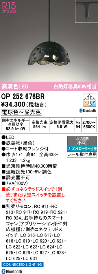 オーデリック　ペンダントライト　OP252676BR