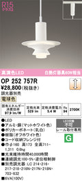 オーデリック　ペンダントライト　OP252757R