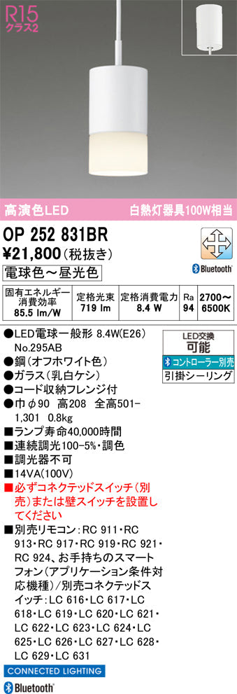 オーデリック　ペンダントライト　OP252831BR